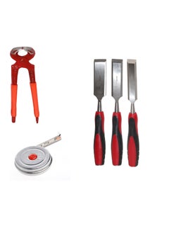 Digital Craft Digital Craft Hand Tools Kit For Home Use Chisel Kit for Woodworking Carving Size 25mm 32mm 38mm8 Pincer Plier2Mtr Tape 