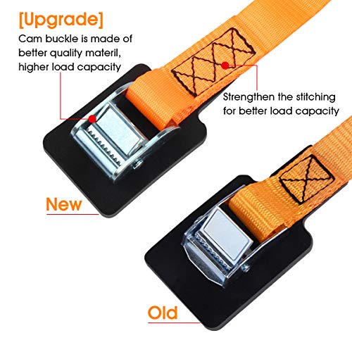 JCHL Sturdy 20-foot-by-1-inch Tie Down Strap Lashing Strap Cargo Tie-Down Strap Padded Cam Lock Buckle 1000lbs Capacity (2-Pack) - Image 2