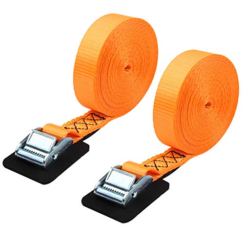 JCHL Sturdy 20-foot-by-1-inch Tie Down Strap Lashing Strap Cargo Tie-Down Strap Padded Cam Lock Buckle 1000lbs Capacity (2-Pack) - Image 1