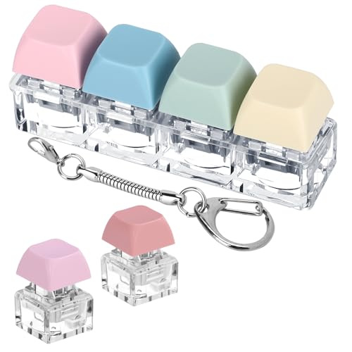 Axlksia Keyboard Fidget Toy Fidget Clicker Keyboard Fidget Keychain Button Fidget Gifts for Adults to Relieve Stress and Pass Time Style B - Image 1