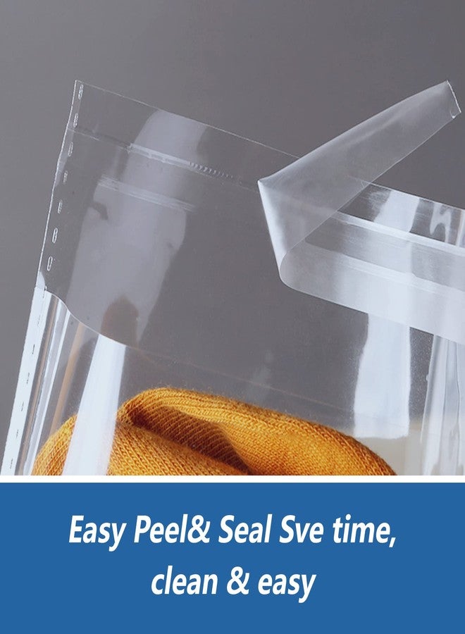 WEPOLY - 6" x 9" (200 Count) Clear Cellophane Bags - Self Sealing Cello Plastic Poly Bags- for A7 A8 A9 Cads & Envelopes, Bakey, Cookies, Candies - Image 5