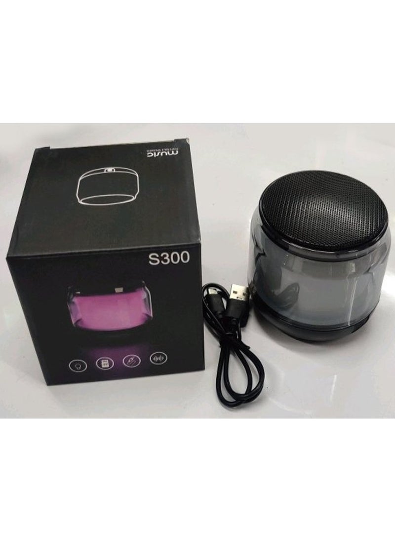 musIc - S300 Mini Rechargeable Wireless Bluetooth Speaker with RGB Lighting and Stereo Sound - Image 1