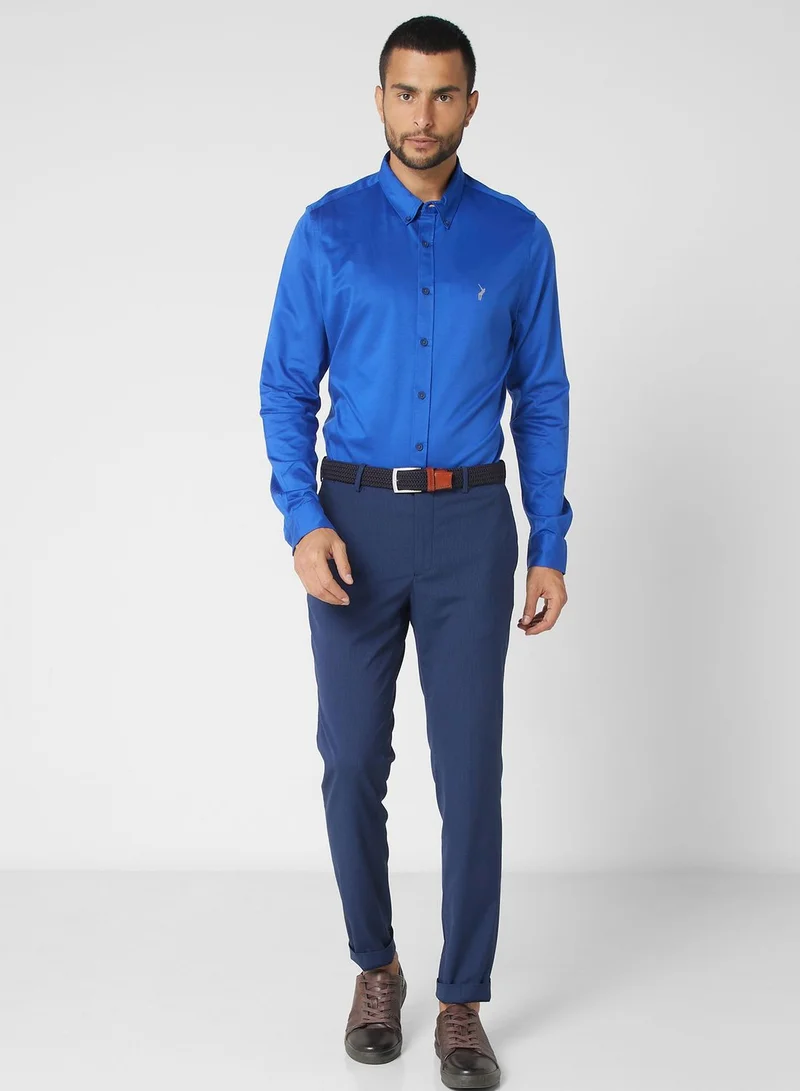 Thomas Scott Classic Button Down Collar Slim Fit Cotton Casual Shirt