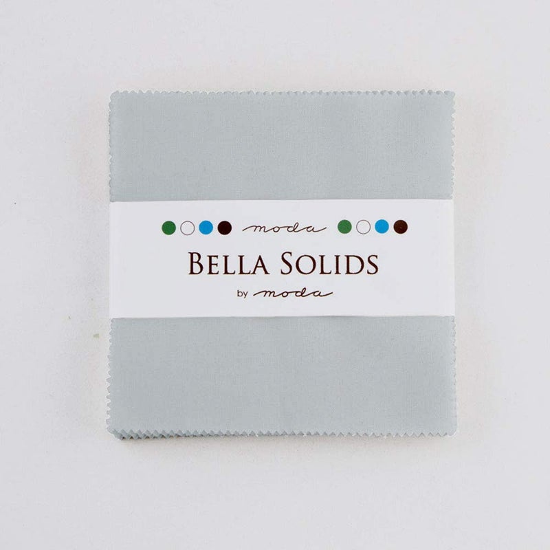 Moda Fabrics Bella Solids Zen Grey Charm Pack 42 Squares 5" Moda Fabrics 9900PP 185 - Image 2