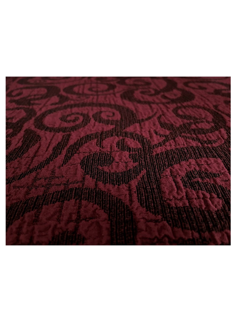 فابينني غطاء أريكة قابل للتمدد على شكل حرف L يتسع لـ 6 مقاعد غطاء أريكة زاوية من قماش الجاكار للأريكة الكبيرة مقاس حر يناسب نماذج مختلفة من الأريكة بطول 4 إلى 6 أمتار مع أي ركن جانبي كستنائي - Image 4