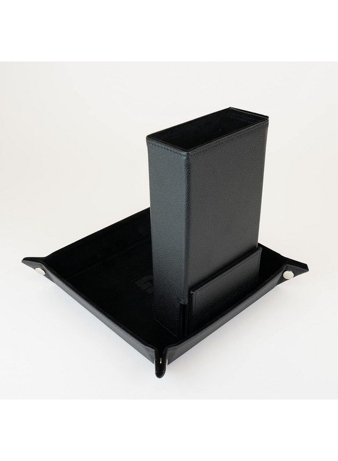 Metallic Dice Games Fanroll Fold Up Dice Tower: Black Role Playing Game Dice Accessories For Dungeons And Dragons - Image 5