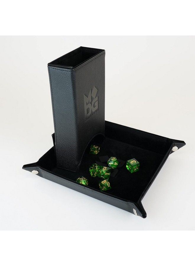 Metallic Dice Games Fanroll Fold Up Dice Tower: Black Role Playing Game Dice Accessories For Dungeons And Dragons - Image 4