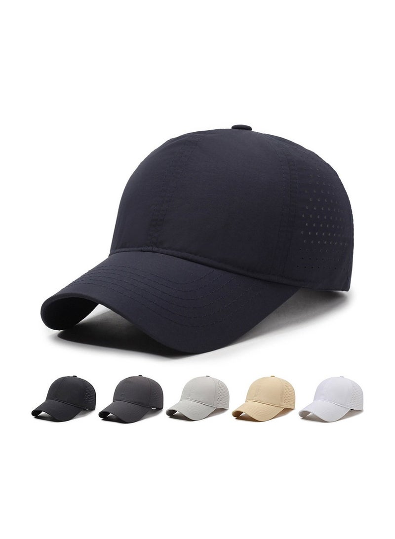 قبعة بيسبول سريعة الجفاف وقبعة شمسية قابلة للطي وقبعات شبكية قابلة للتنفس وخفيفة الوزن وقابلة للتعديل وحماية من الأشعة فوق البنفسجية للرجال والنساء - Image 2