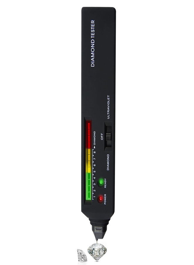DANOPLUS Diamond Tester Professional Diamond Tester Pen with UV Light, Real Diamonds Tester High Accurate Diamond Tester Tools Gem Tester for Different Sizes of Diamond Stones - Image 1