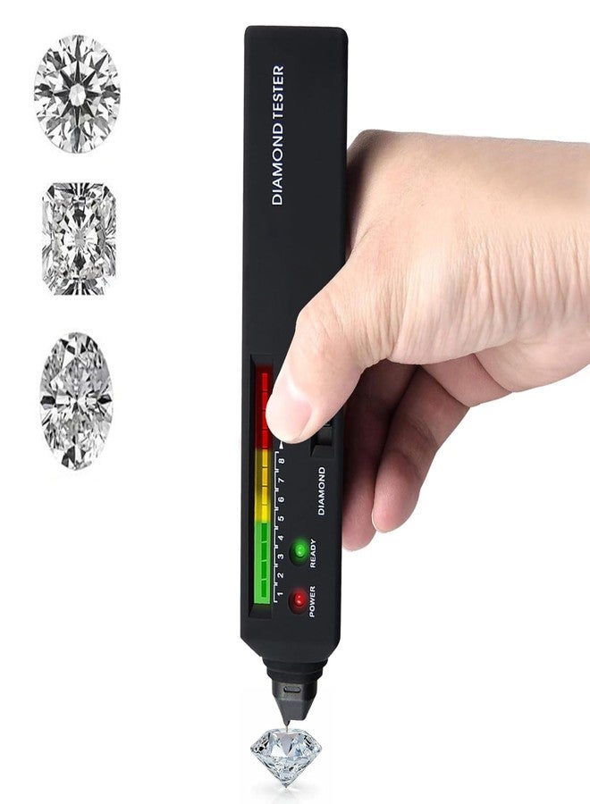 DANOPLUS Diamond Tester Professional Diamond Tester Pen with UV Light, Real Diamonds Tester High Accurate Diamond Tester Tools Gem Tester for Different Sizes of Diamond Stones - Image 2
