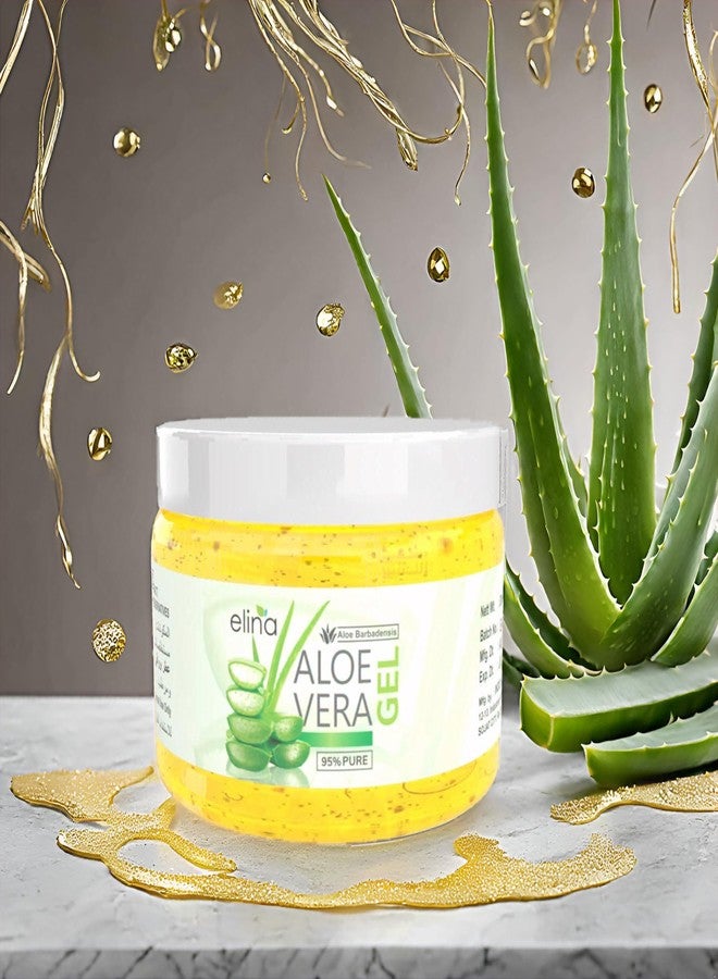 Elina Pure Aloe Vera Gel for Face 500gm | Natural AloeVera Gel for Healthy Skin and Hair | Hydrating, Moisturizing, Soothes Irritated Skin, Anti-Aging & Acne Control Gel for All Skin Types - Image 4