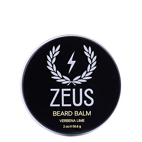 ZEUS Beard Balm LeaveIn Conditioner Beard Styling Grooming Balm with Natural Beeswax  Shea Butter MADE IN USA Verbena Lime
