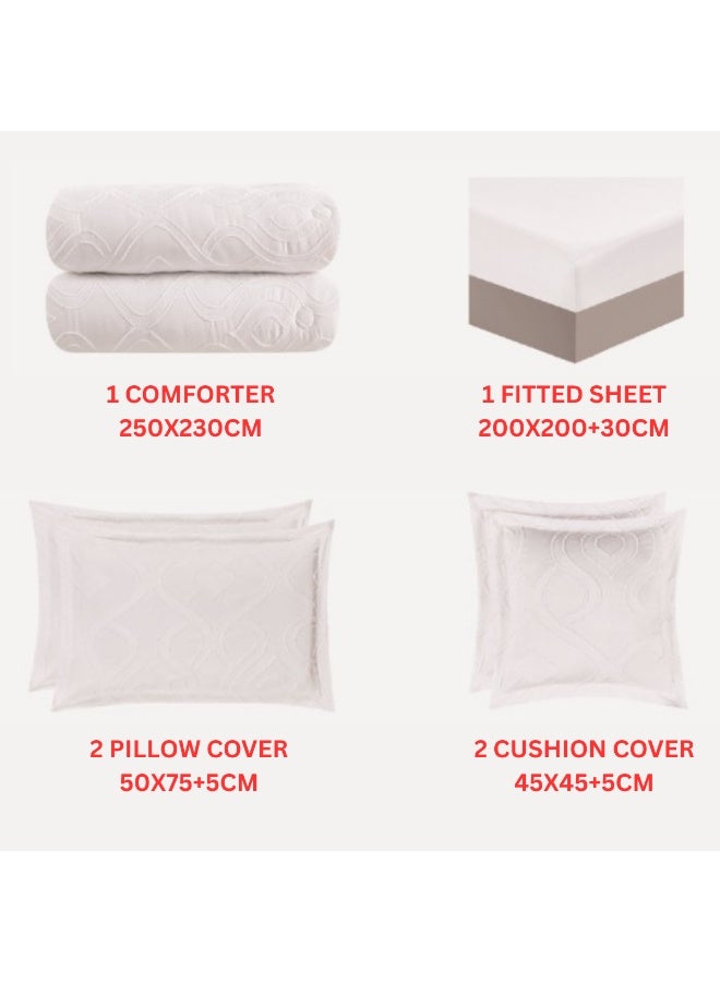 سمارت هوم طقم لحاف نفرين نظام وجهين مفرش مكون من 6 قطع , لحاف 6 قطع ,  مايكروفايبر100% لحاف مقاس 250  في 230 سم - Image 5