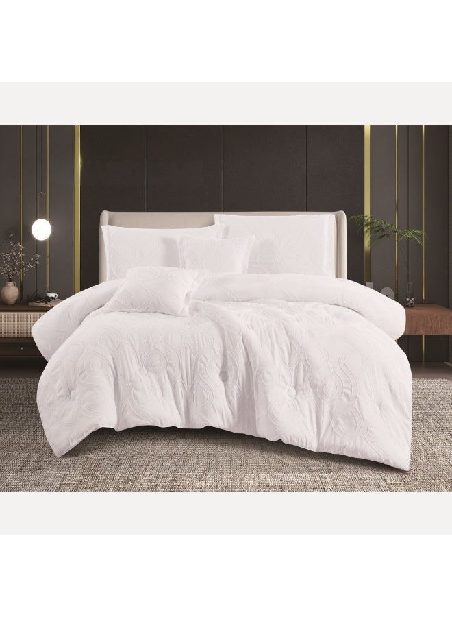 سمارت هوم طقم لحاف نفرين نظام وجهين مفرش مكون من 6 قطع , لحاف 6 قطع ,  مايكروفايبر100% لحاف مقاس 250  في 230 سم - Image 1