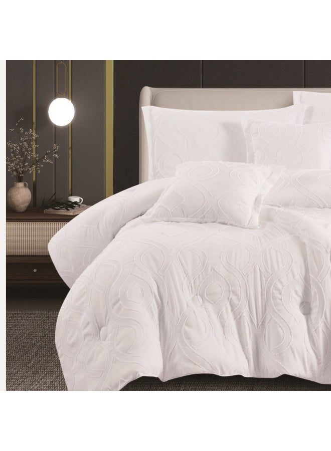 سمارت هوم طقم لحاف نفرين نظام وجهين مفرش مكون من 6 قطع , لحاف 6 قطع ,  مايكروفايبر100% لحاف مقاس 250  في 230 سم - Image 2