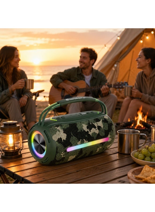 Smartbarry Portable Outdoor Bluetooth Speaker M51, Wireless Waterproof Speaker with RGB Neon Effects, 15000mAh Battery Backup, Extra Bass Audio, Stereo TWS Mode, USB Music Playback & Calls - Image 4