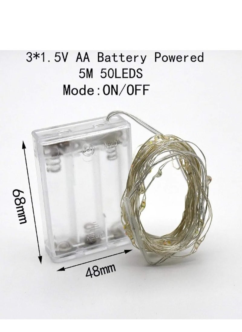 LOWHAT LED String Light With Clear Cable And Battery Box  - Image 5