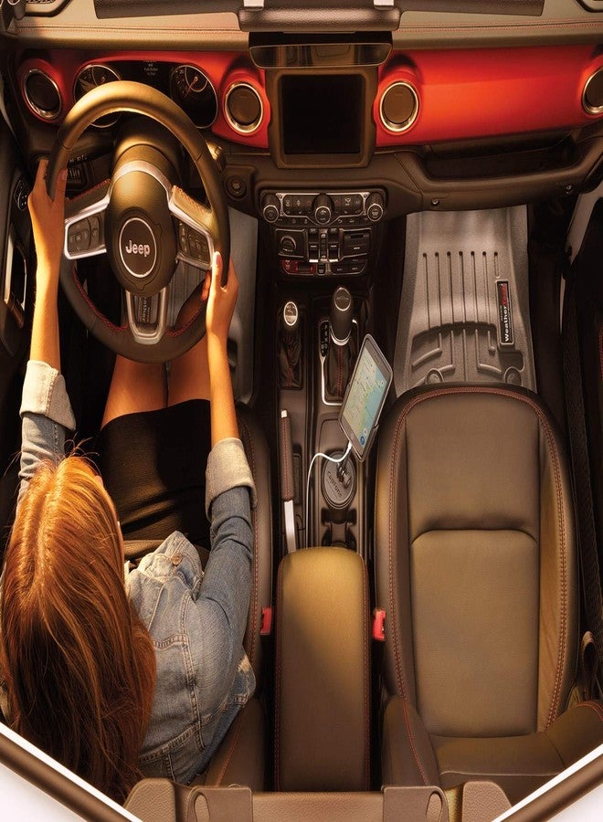 WeatherTech CupFone with Extension - Adjustable, Universal Cup Holder Cell Phone Mount Car & Truck Accessory - Best Design for iPhone & Smartphone Charging - Black Plastic Knobs - Image 4