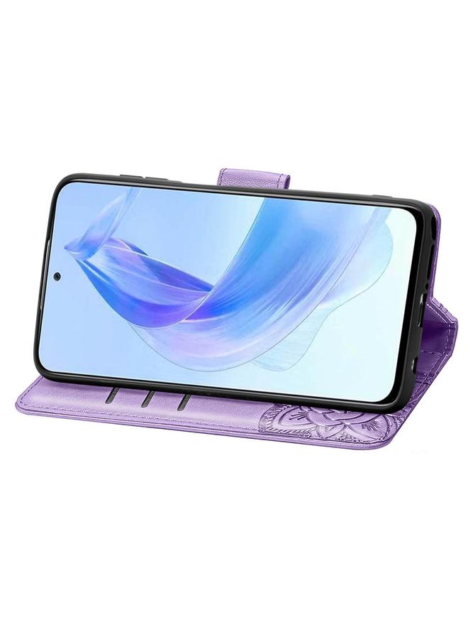 S-TOP Case For Honor 90 Lite Butterfly Love Flower Embossed Leather Phone Case - Image 4