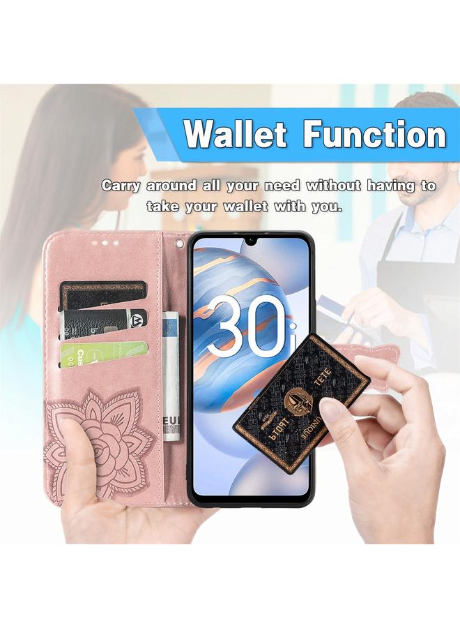 S-TOP Case For Honor 90 Lite Butterfly Love Flower Embossed Leather Phone Case - Image 5