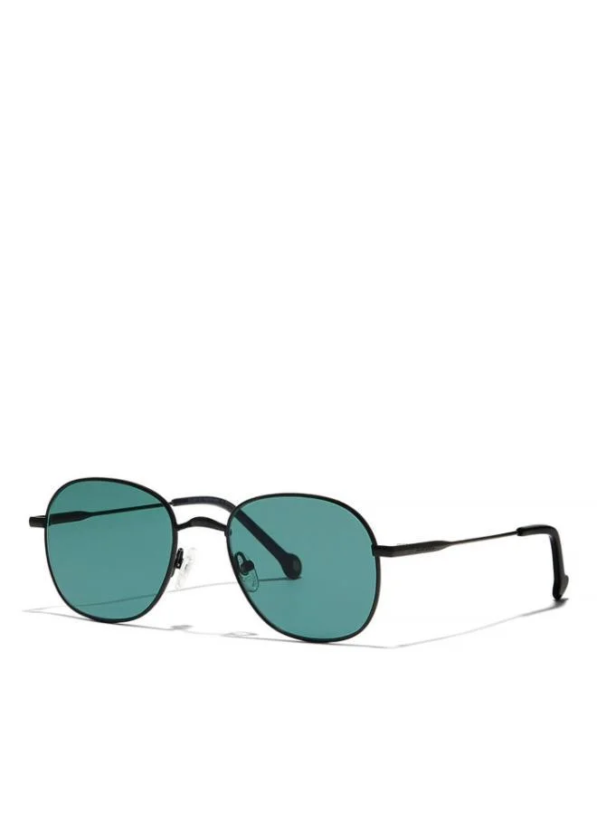 30Sundays BOUND Men Green Sunglasses - Frame Material: Metal - Lens Color: Green- Frame Color: Black - Full Rim
