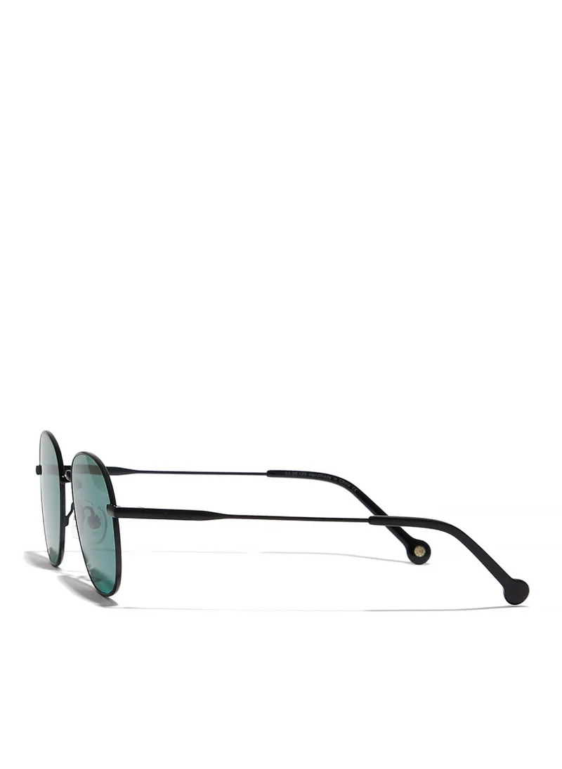 30 سندايز BOUND Men Green Sunglasses - Frame Material: Metal - Lens Color: Green- Frame Color: Black - Full Rim