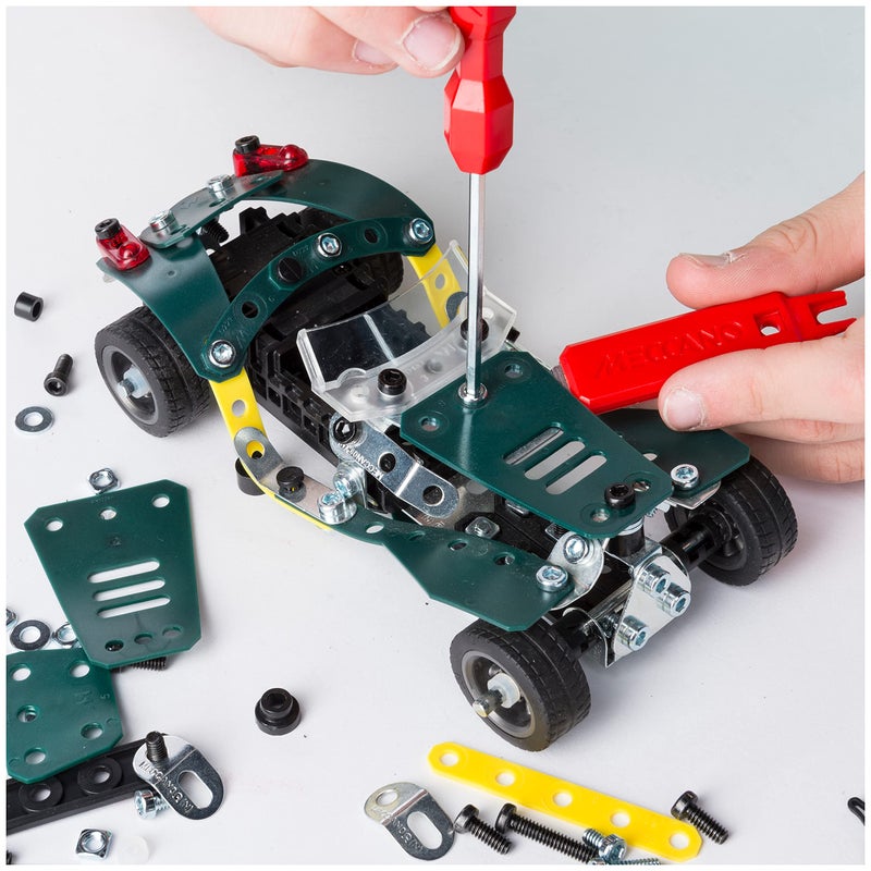 MECCANO by Erector 5 in 1 Roadster Pull Back Car Building Kit, STEM Engineering Education Toy for Ages 8 and up - Image 3