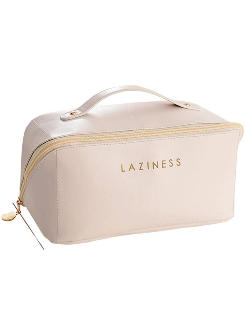 GROWSTEADY Large Capacity Travel Cosmetic Bag Multifunctional Storage Makeup Bag PU Leather Makeup Bag - Image 1