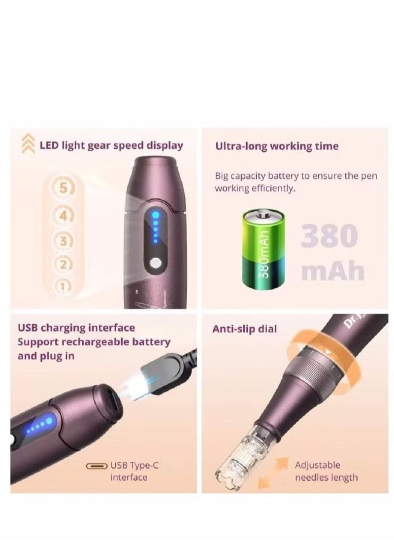 Dr.pen Dr. Pen Ultima A10,Wireless Derma Pen Beauty Pen with 6 Needle ,Trusty Skin Care Tool Kit for Fast Results  - Image 3