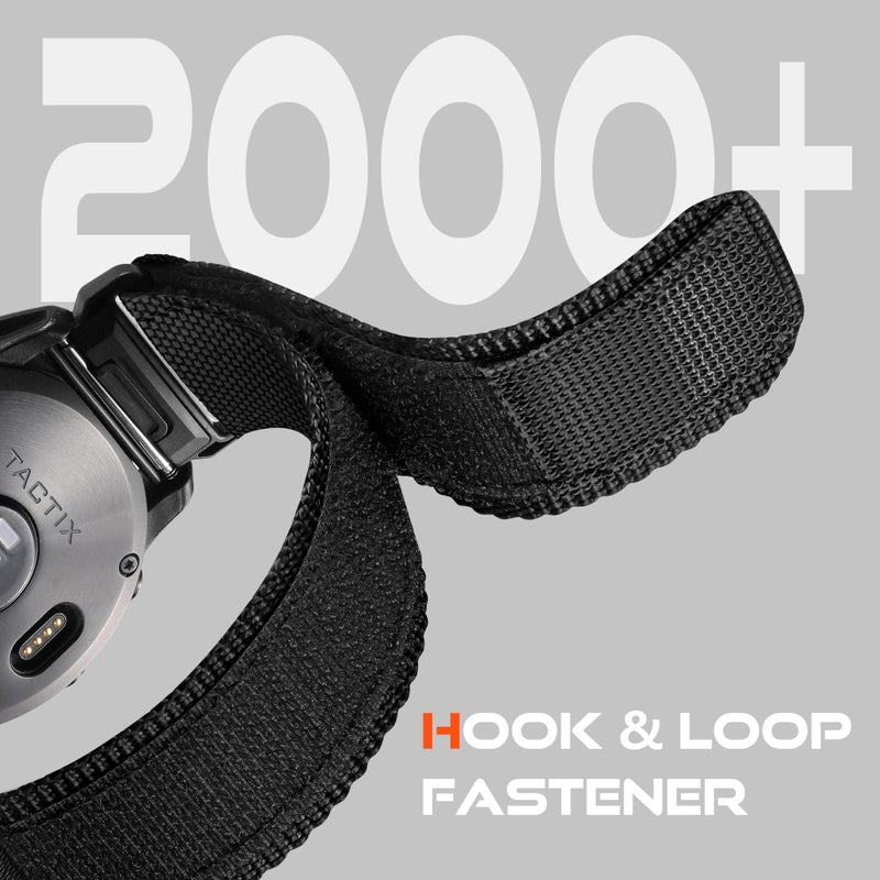 Bandletic حزام Bandletic متوافق مع ساعة Garmin Fenix 5X 6X 7X - حزام نايلون متين 26 مم سهل التركيب مع مشبك مغناطيسي Fidlock V للساعة Fenix 8 51 مم/7X 6X Pro/5X Plus/3/3 HR/Tactix/Epix Pro2 51 مم/Instinct 2X - Image 5