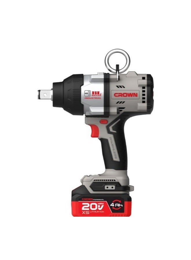 كراون دريل فك و ربط كراون  3/4 بوصة بطارية قدرة 20 فولت, 4 امبير 1500 نيوتن  بدون شربون Crown- CT22056XS - Image 1
