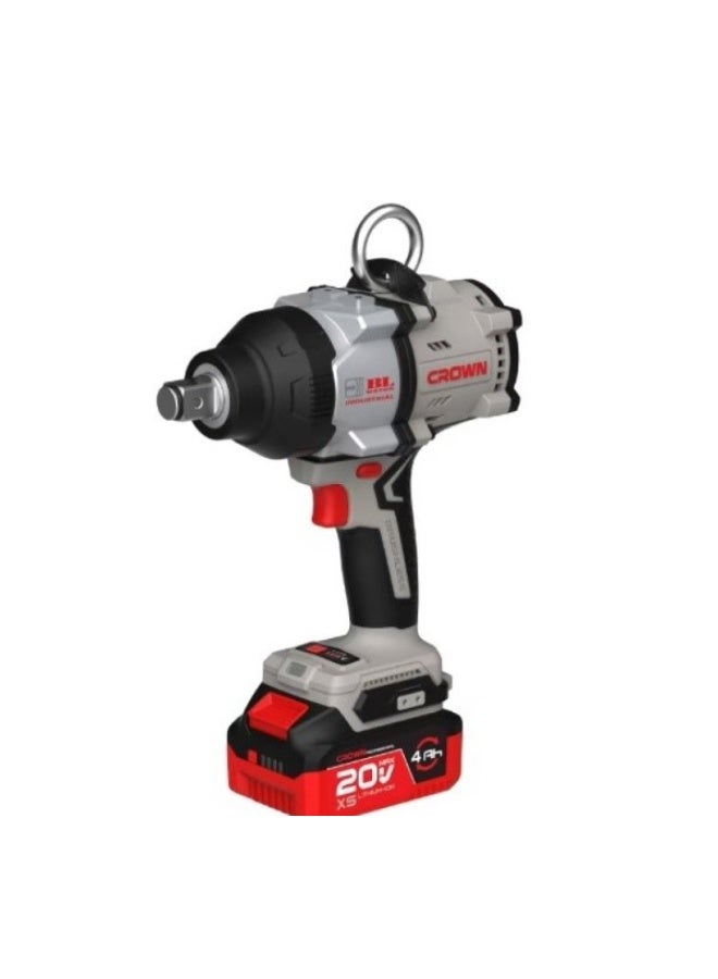 كراون دريل فك و ربط كراون  3/4 بوصة بطارية قدرة 20 فولت, 4 امبير 1500 نيوتن  بدون شربون Crown- CT22056XS - Image 2