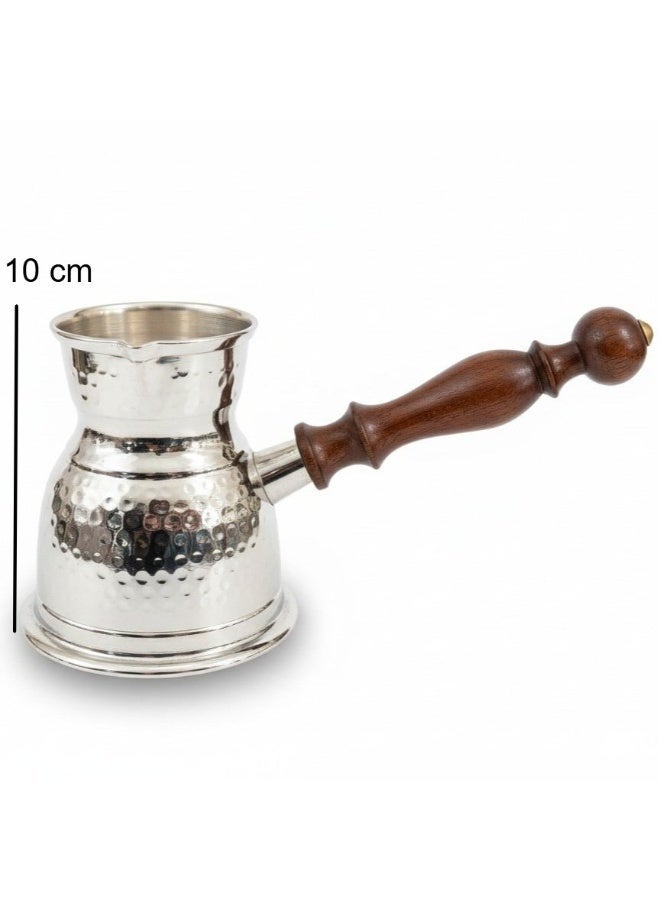 Dania ☕✨ Indian Silver Copper Coffee Pot (Rakweh) – 10 cm – Serves 3 Cups - Image 3
