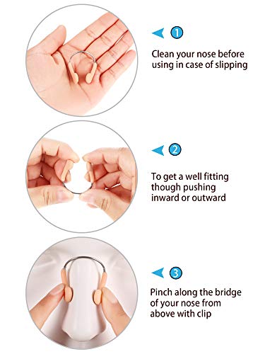 Pelopy 10 Pieces Silicone Nose Plugs Swimming Nose Clips Training Swimmer Protector with Steel for Adults Competition Using(Adult Size) - Image 3