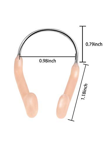 Pelopy 10 Pieces Silicone Nose Plugs Swimming Nose Clips Training Swimmer Protector with Steel for Adults Competition Using(Adult Size) - Image 2