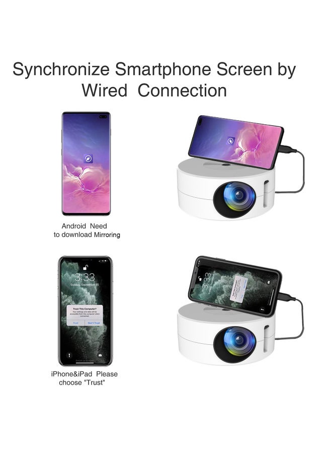 Neutral New Yt200 Home Wired Same Screen Children Led Projector Mini Mini Portable Projection - Image 2