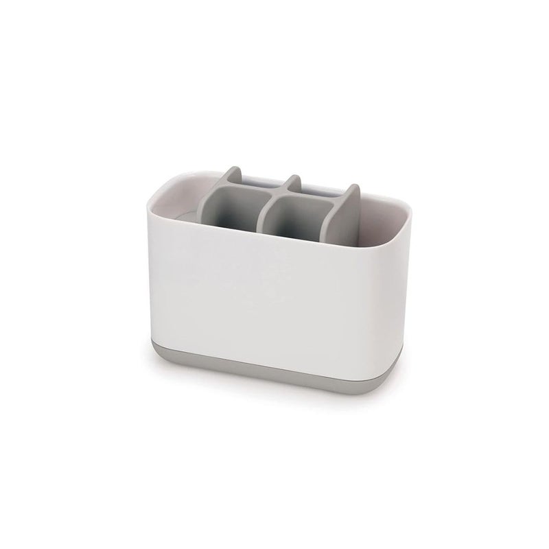 Foroly Toothbrush Holder, Toiletries Holder Stand Plastic Storage Organizer for Tooth Paste & Tooth Brush (Grey) - Image 3