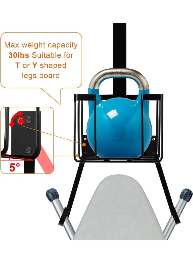 Orless  Over The Door/Wall Mount Ironing Board Hanger, Laundry Room Iron And Ironing Caddy Board Storage Holder  - Image 1