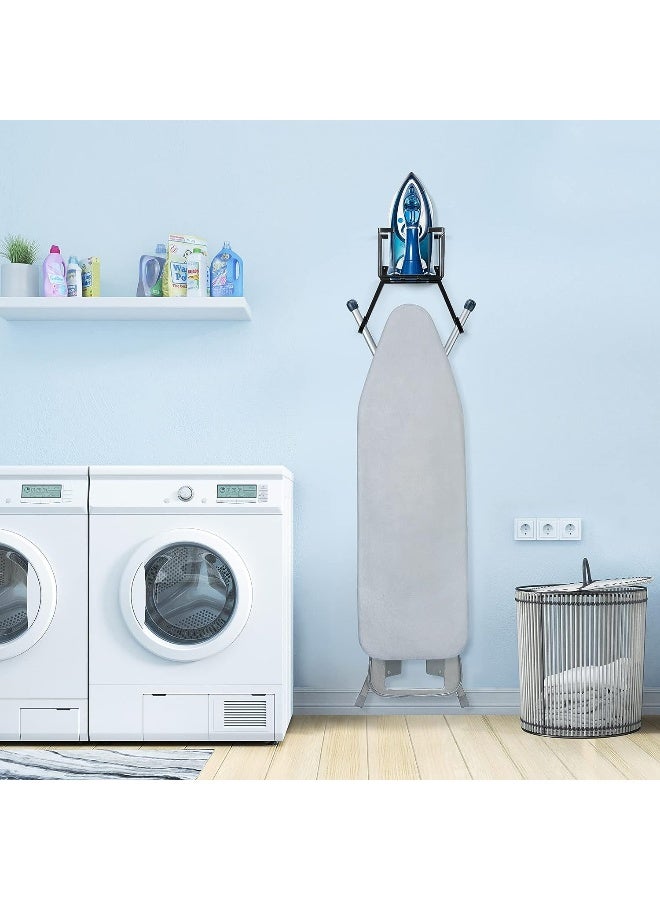 Orless  Over The Door/Wall Mount Ironing Board Hanger, Laundry Room Iron And Ironing Caddy Board Storage Holder  - Image 4