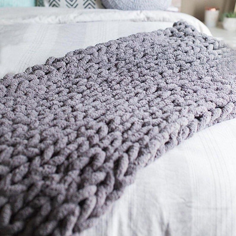 Chunky Yarn, Knit Chenille,Arm,Fluffy, Knitting - Image 3