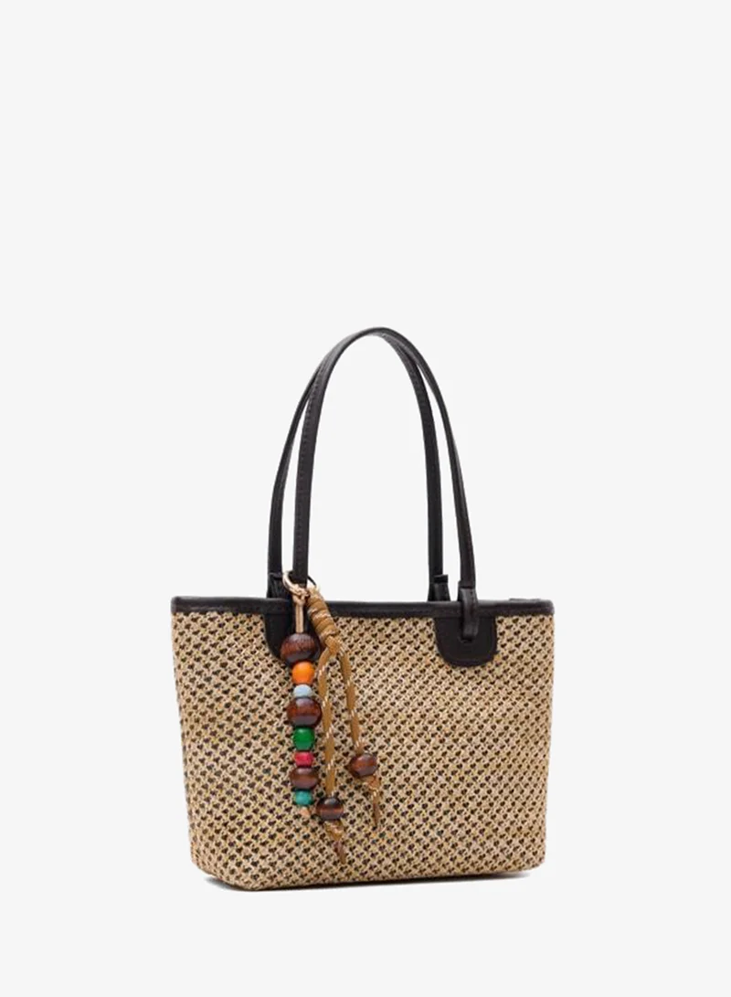 Shule Bags  Roen Woven Shoulder Bag in Brown. for Women | Best Price UAE