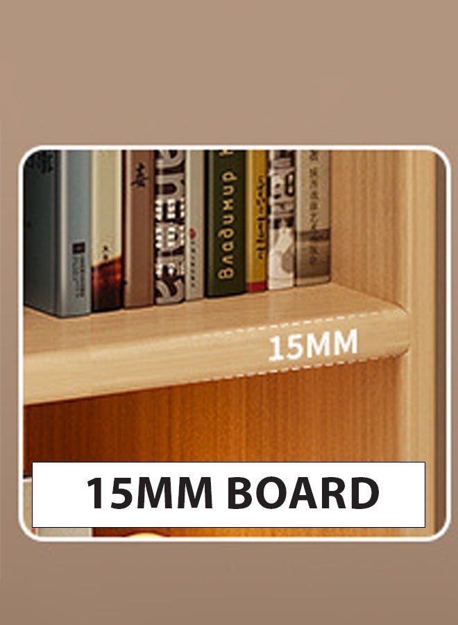 كيكي رف تخزين متعدد الطبقات للكتب، خزانة عرض أنيقة لغرفة المعيشة، 50 سم، لون بيج - Image 3