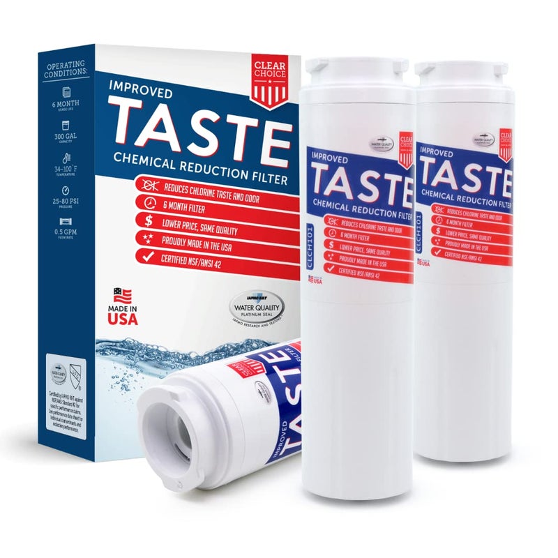 Clear Choice Taste Filter Replacement for Whirlpool UKF8001 WF50 Filter Compatible with EDR4RXD1 EFF-6013A FILTER4A FILTER4 Refrigerator Water Filter  NSF/ANSI 42  Box of 3  Made in the USA - Image 1