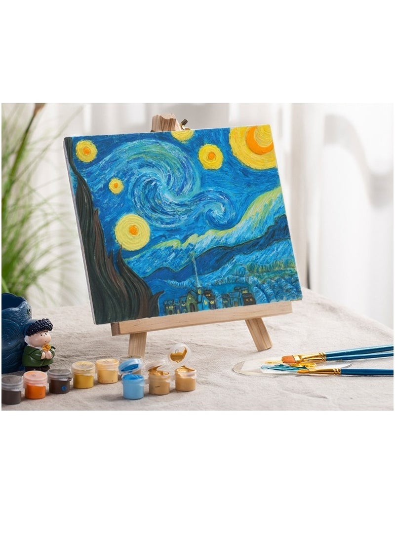 ثلاثية الأبعاد ثلاثية الأبعاد الفن الإغاثة اللوحة الجص لتقوم بها بنفسك رسمت الكتابة على الجدران فان جوخ الأوروبية الشهيرة طقم هدايا اللوحة - Image 1