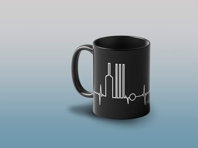 Prink Ceramic Coffee Mug - 1 Piece, Black, 330ml - Image 2