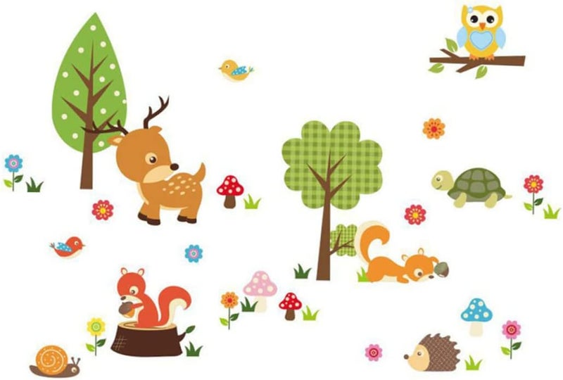 klarako Home Background Owl Room Decor Forest Wall Paste Animal Decals Kids - Image 1