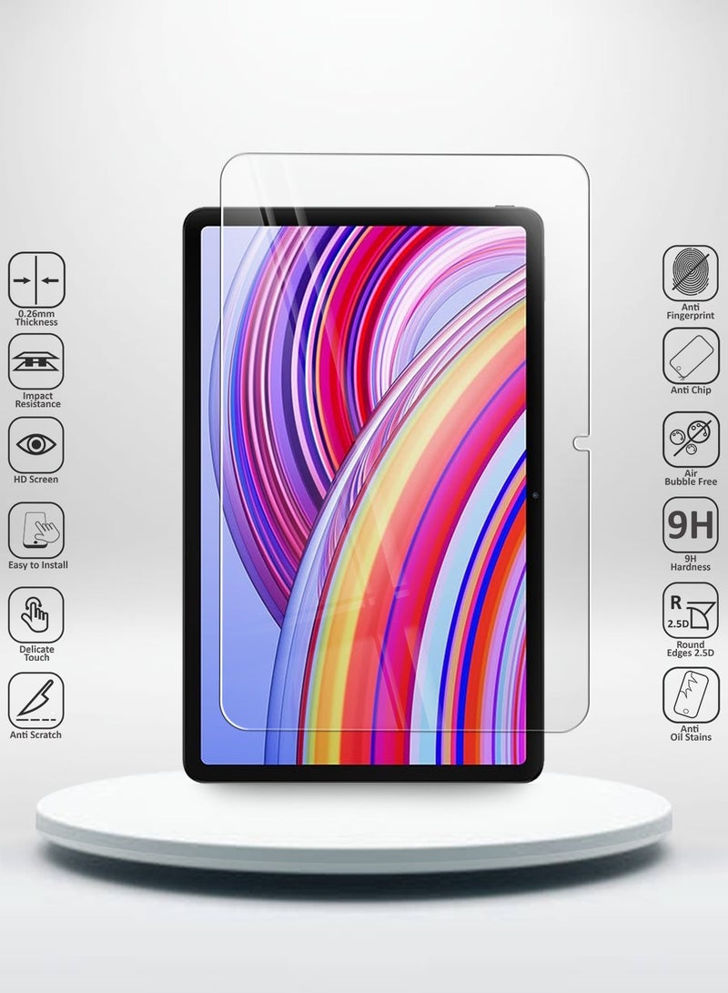 Techie عبوة 2 من واقي الشاشة الزجاجي المقسى الواضح HD لجهاز Xiaomi Redmi Pad Pro 12.1 بوصة / Xiaomi Poco Pad 12.1 بوصة 2024 خالي من الفقاعات وسهل التركيب - Image 2