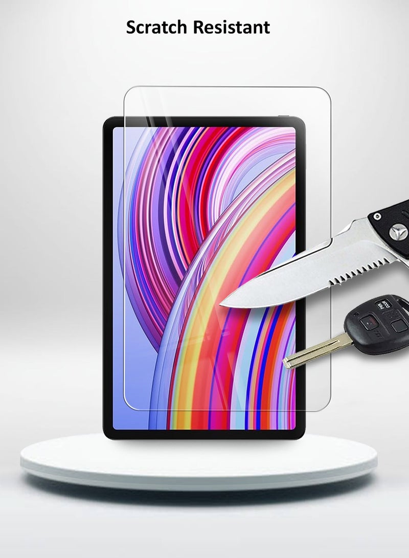 Techie عبوة 2 من واقي الشاشة الزجاجي المقسى الواضح HD لجهاز Xiaomi Redmi Pad Pro 12.1 بوصة / Xiaomi Poco Pad 12.1 بوصة 2024 خالي من الفقاعات وسهل التركيب - Image 5