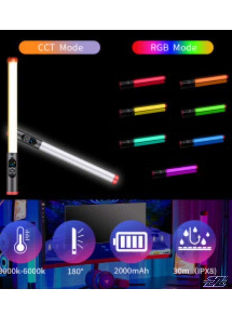 ELTRAZONE RGB LED Waterproof Lighting Bar with LED Display for Filmmakers & Photographers - Image 2