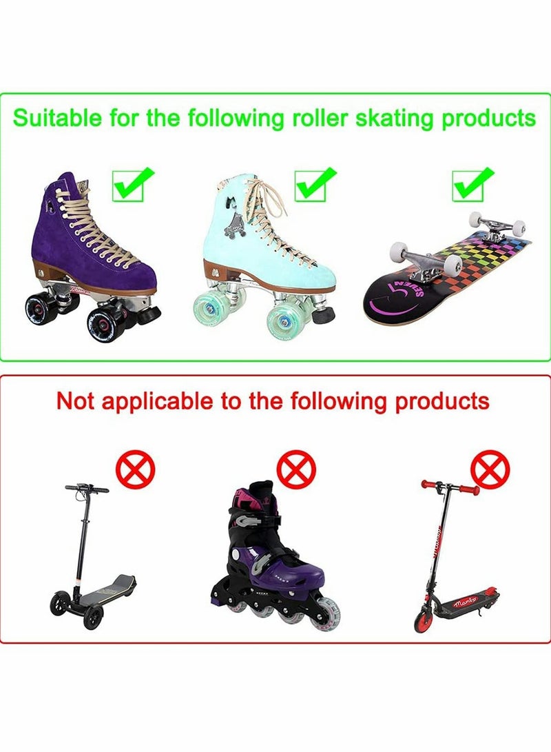 Excefore Roller Skate Wheels with Bearings,  Installed Luminous Quad Light Up for Indoor or Outdoor Double Row Skating and Skateboard, 4 Pcs  - Image 3